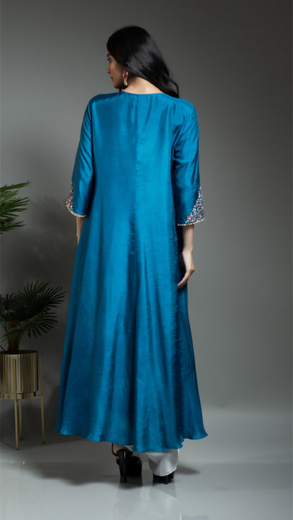 ASSYMETRICAL KURTA WITH DHOTI PANTS