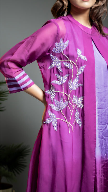 PEARL AND APPLIQUE JACKET SET