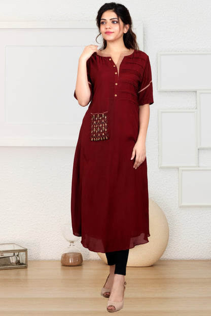 MAROON COINE TUNIC