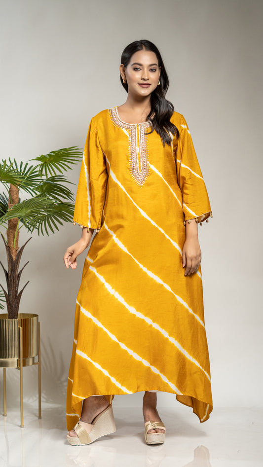 LEHARIYA A LINE TAIL CUT KURTA