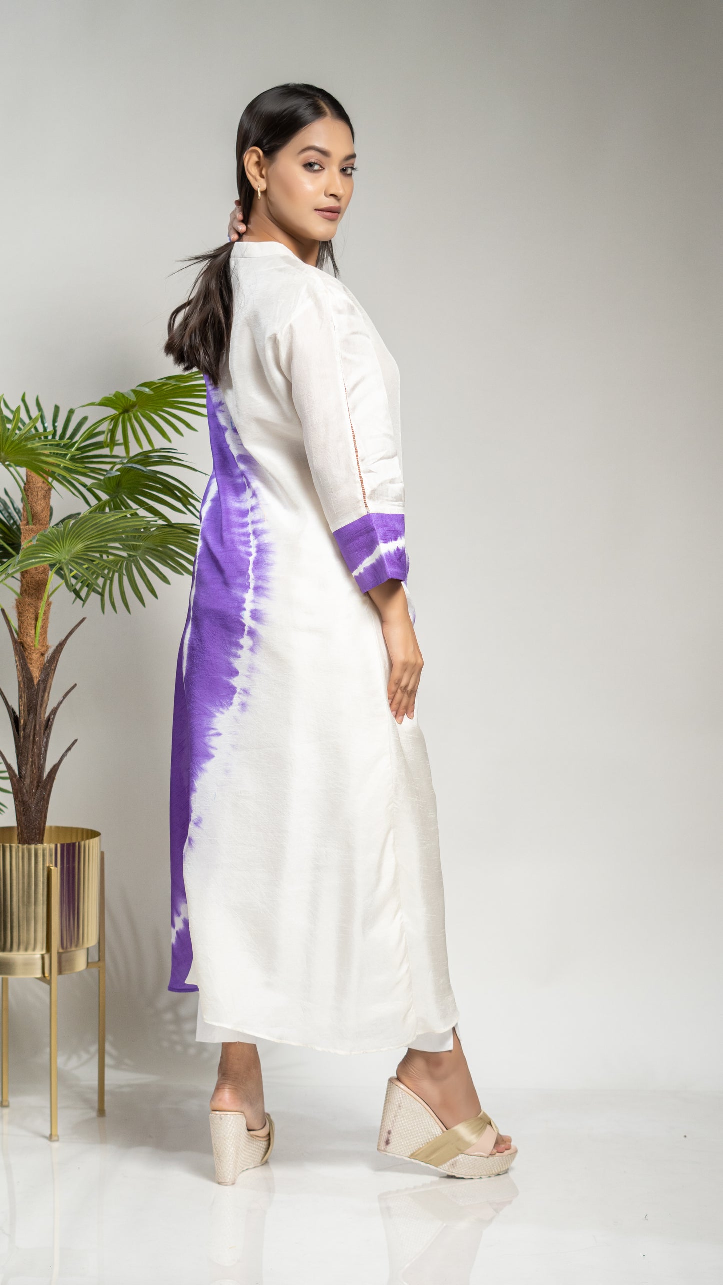 TIE & DYE A LINE KURTA