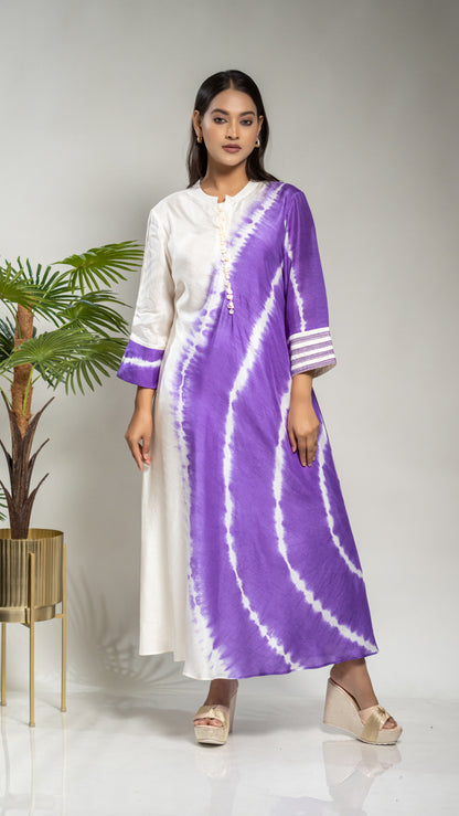 TIE & DYE A LINE KURTA