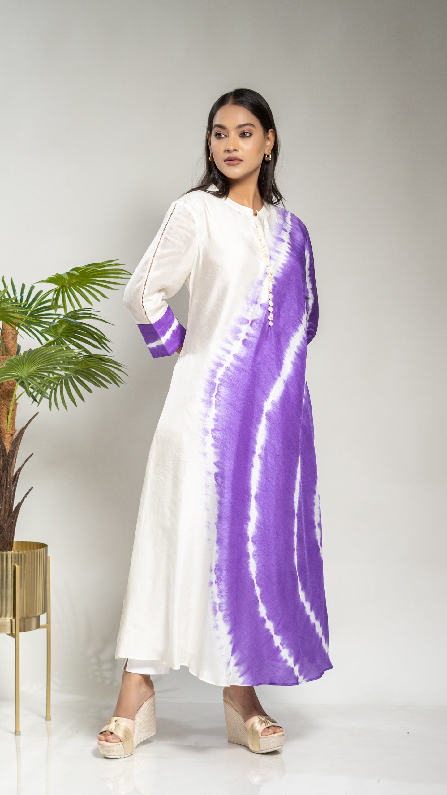 TIE & DYE A LINE KURTA