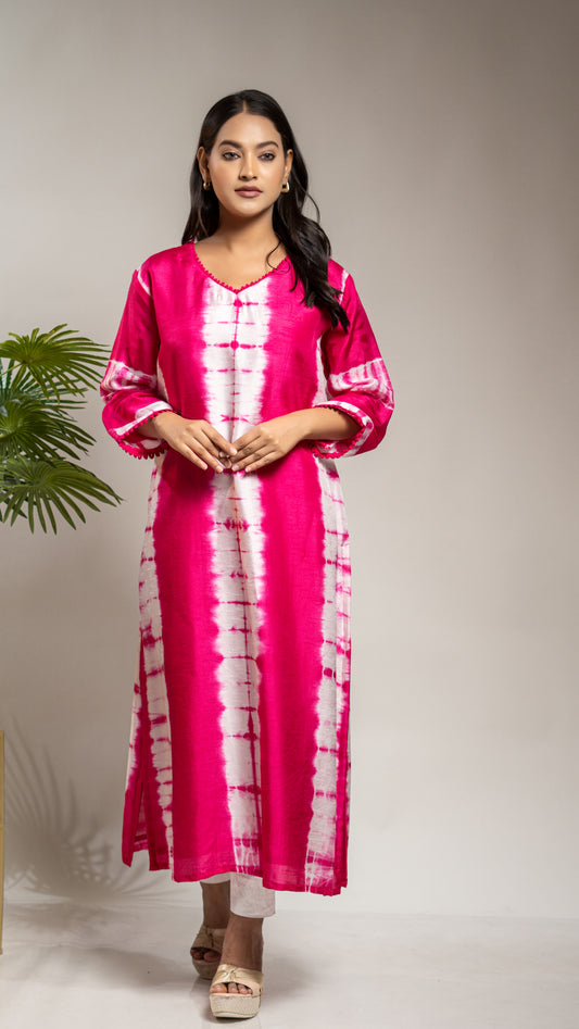 TIE & DYE SLIT KURTA