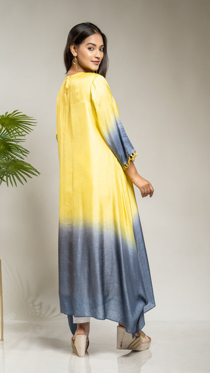 OMBRE A LINE TAIL CUT KURTA