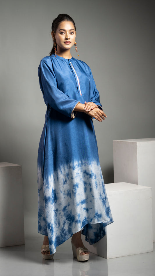 OMBRA BOMB DYE SILK KURTA