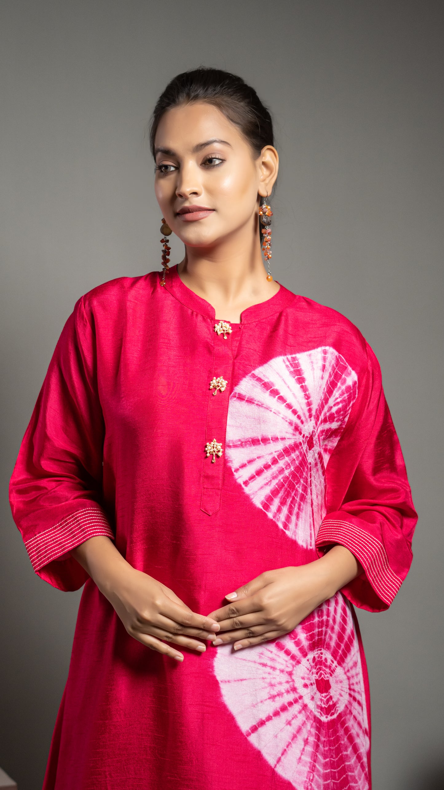 CIRCLE DYE PLACEMENT KURTA