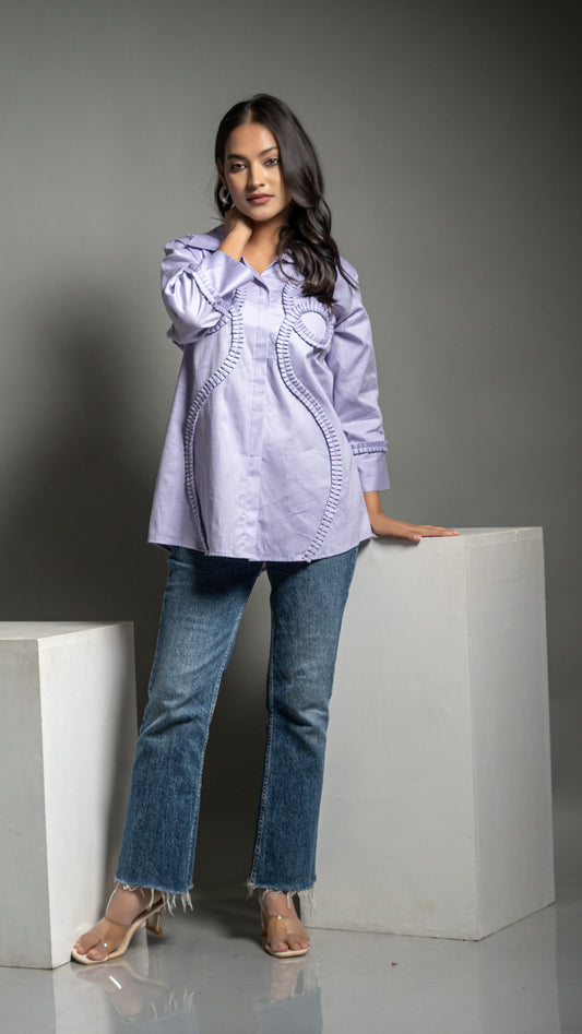 LAVENDER COMFORT FIT SHIRT