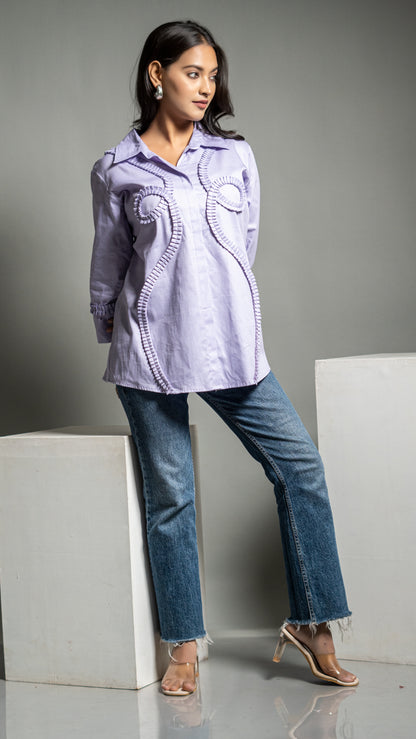 LAVENDER COMFORT FIT SHIRT