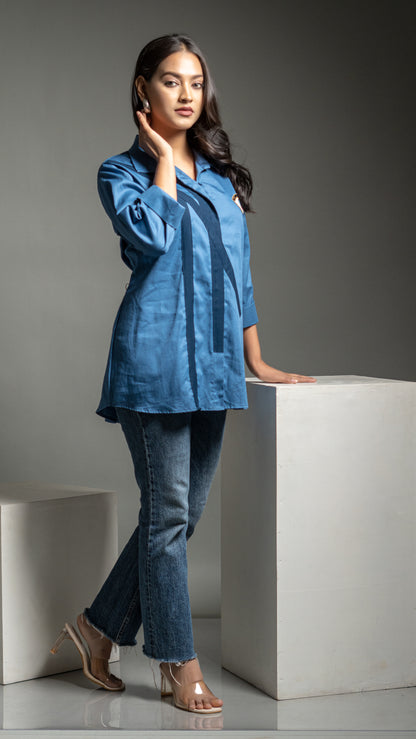 COMFORT FIT BLUE SHIRT