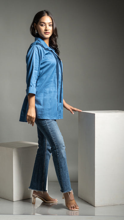 COMFORT FIT BLUE SHIRT