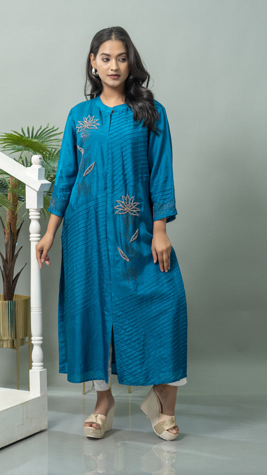 BLUE SLIT KURTA