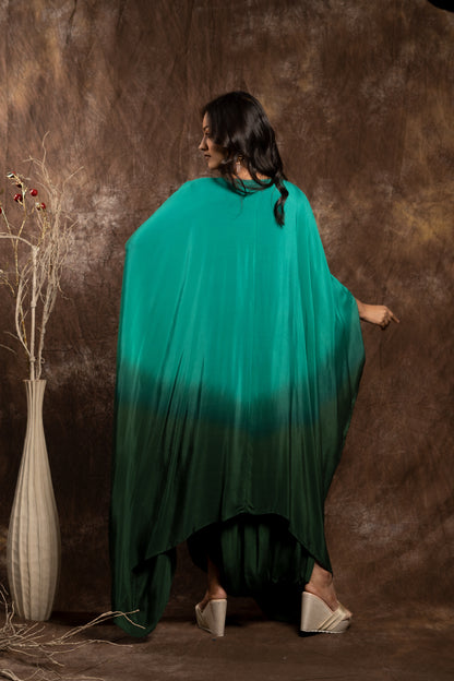 OMBRE BAGGY KURTA PAIRED WITH HAREM PANTS