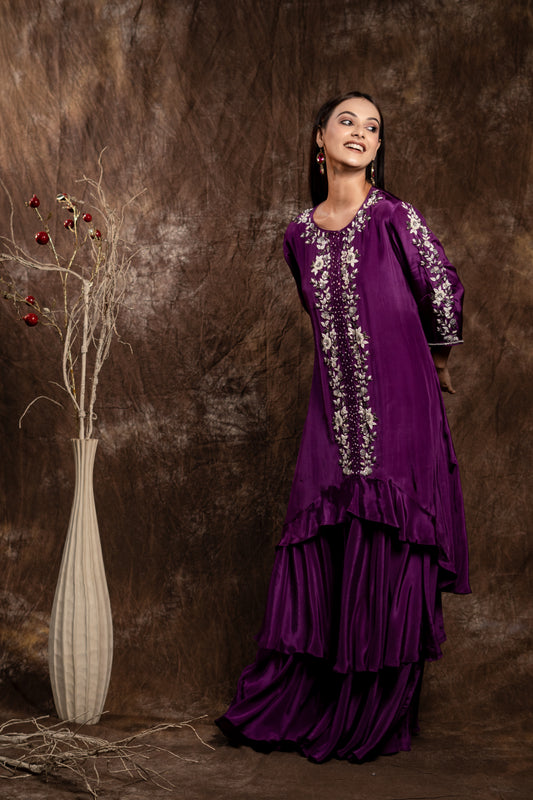 DOUBLE LAYRED SHARARA SET