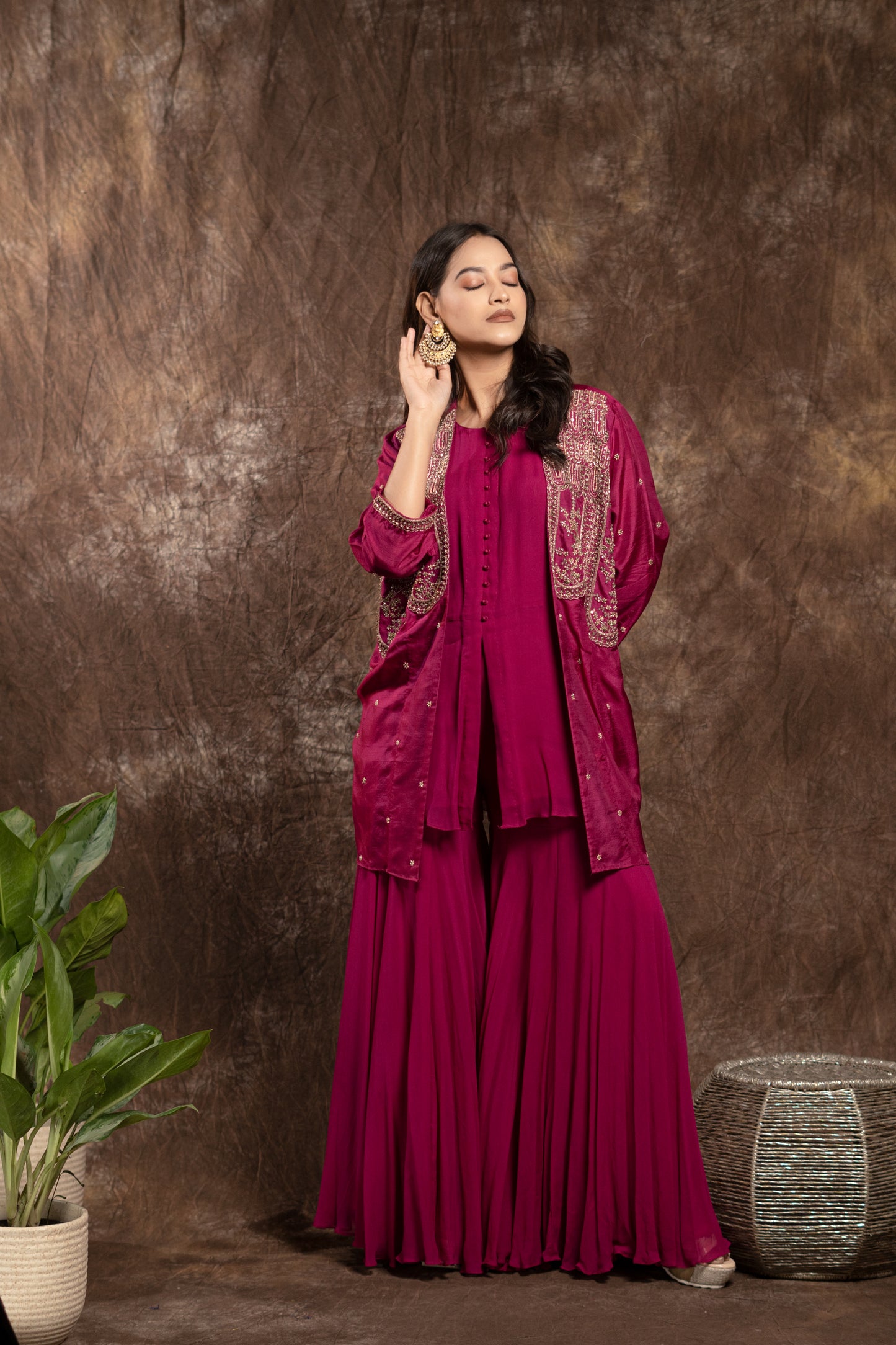 JACKET STYLED WITH SHARARA SET