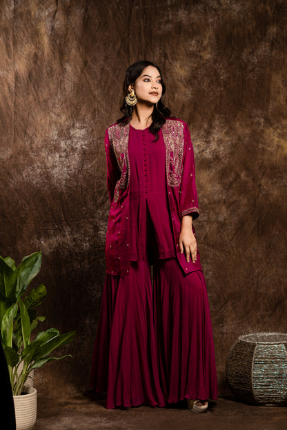 JACKET STYLED WITH SHARARA SET