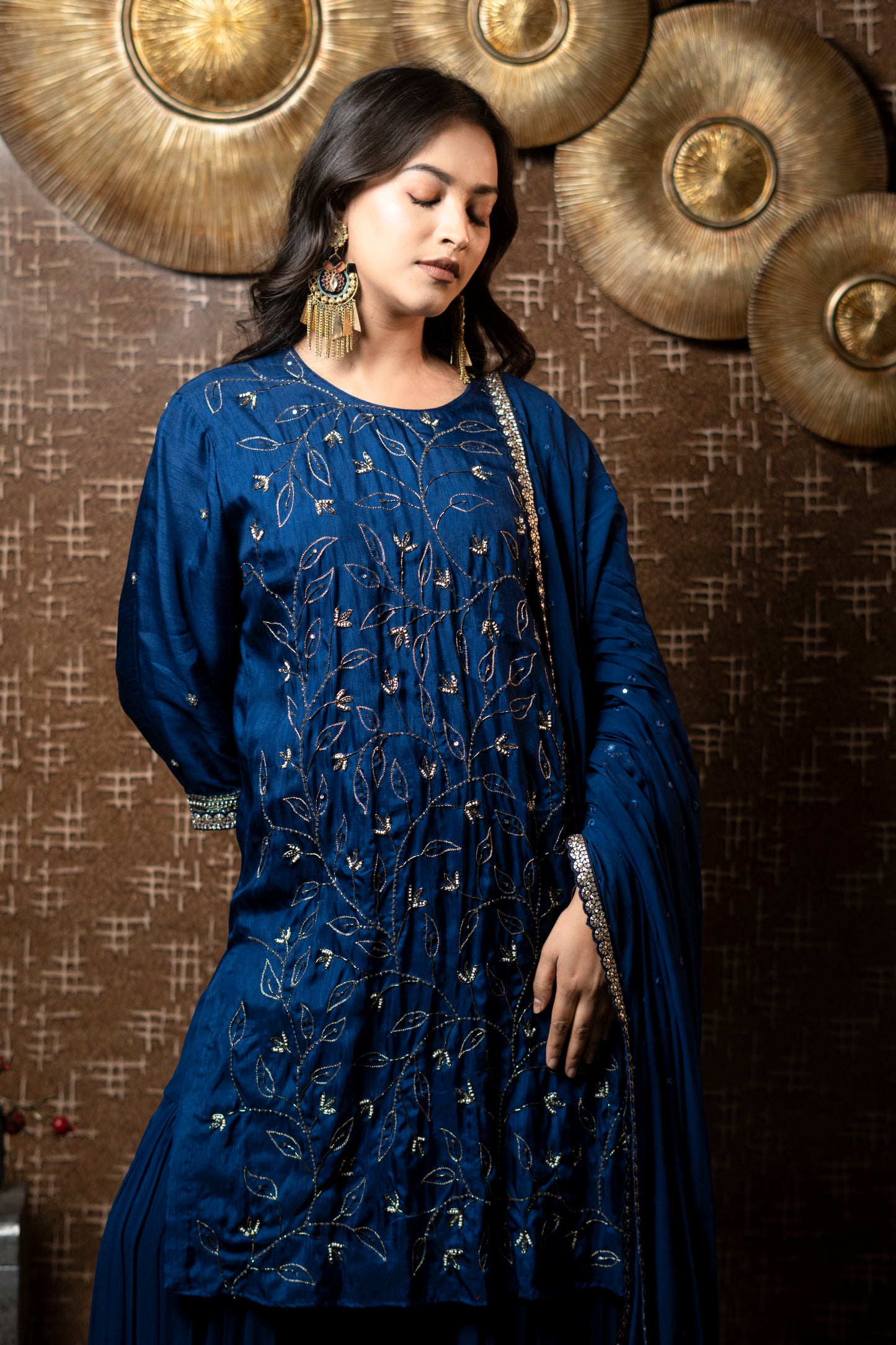 JAAL EMBROIDED SHARARA SET