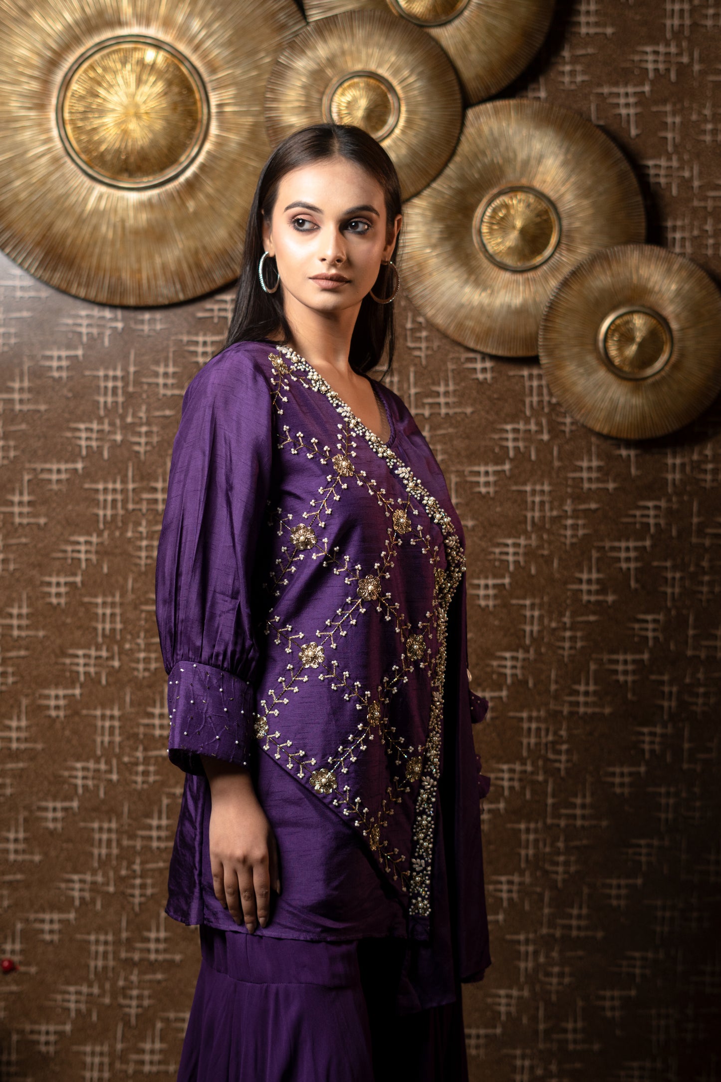 SHARARA SET WITH STYLISH SHORT KURTA