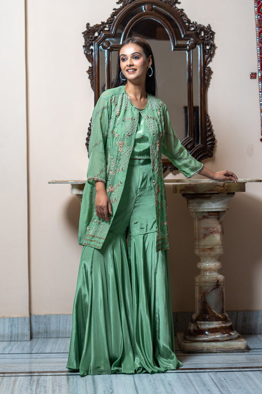 SHARARA SET WITH JACKET