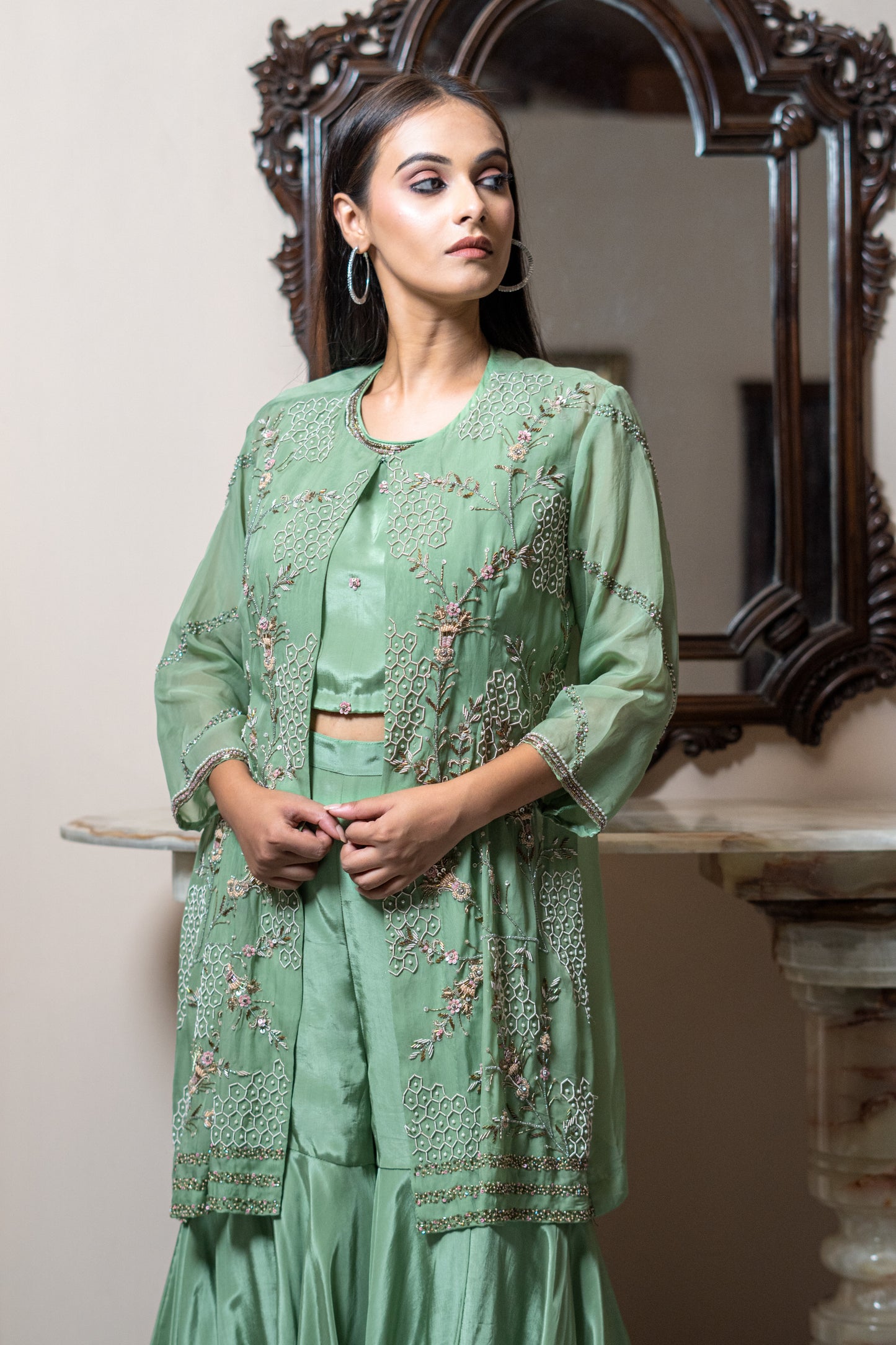 SHARARA SET WITH JACKET