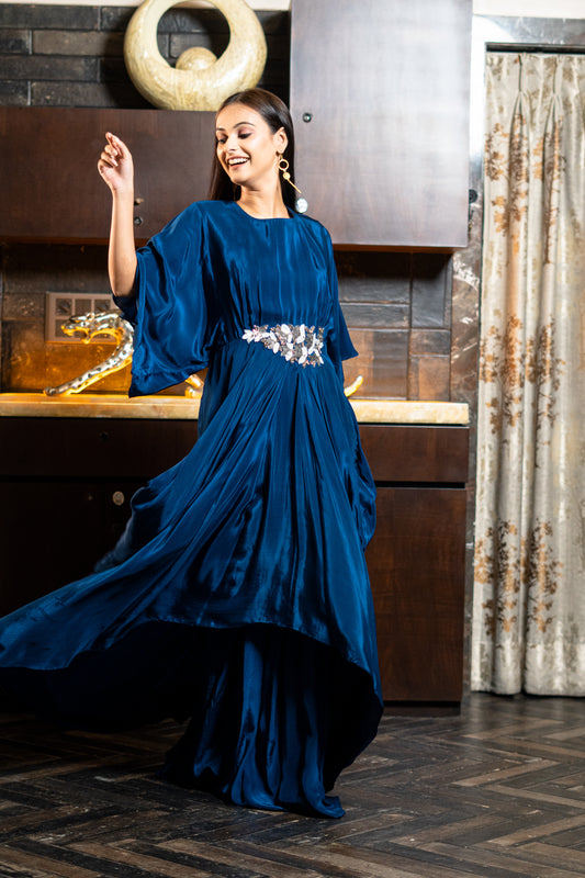 INDOWESTERN LONG DRAPED DRESS