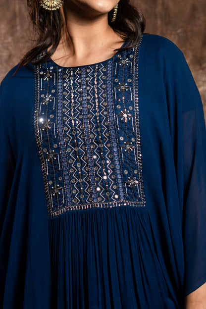 KAFTAN STYLE TUNIC PAIRED WITH SHARARA PANTS