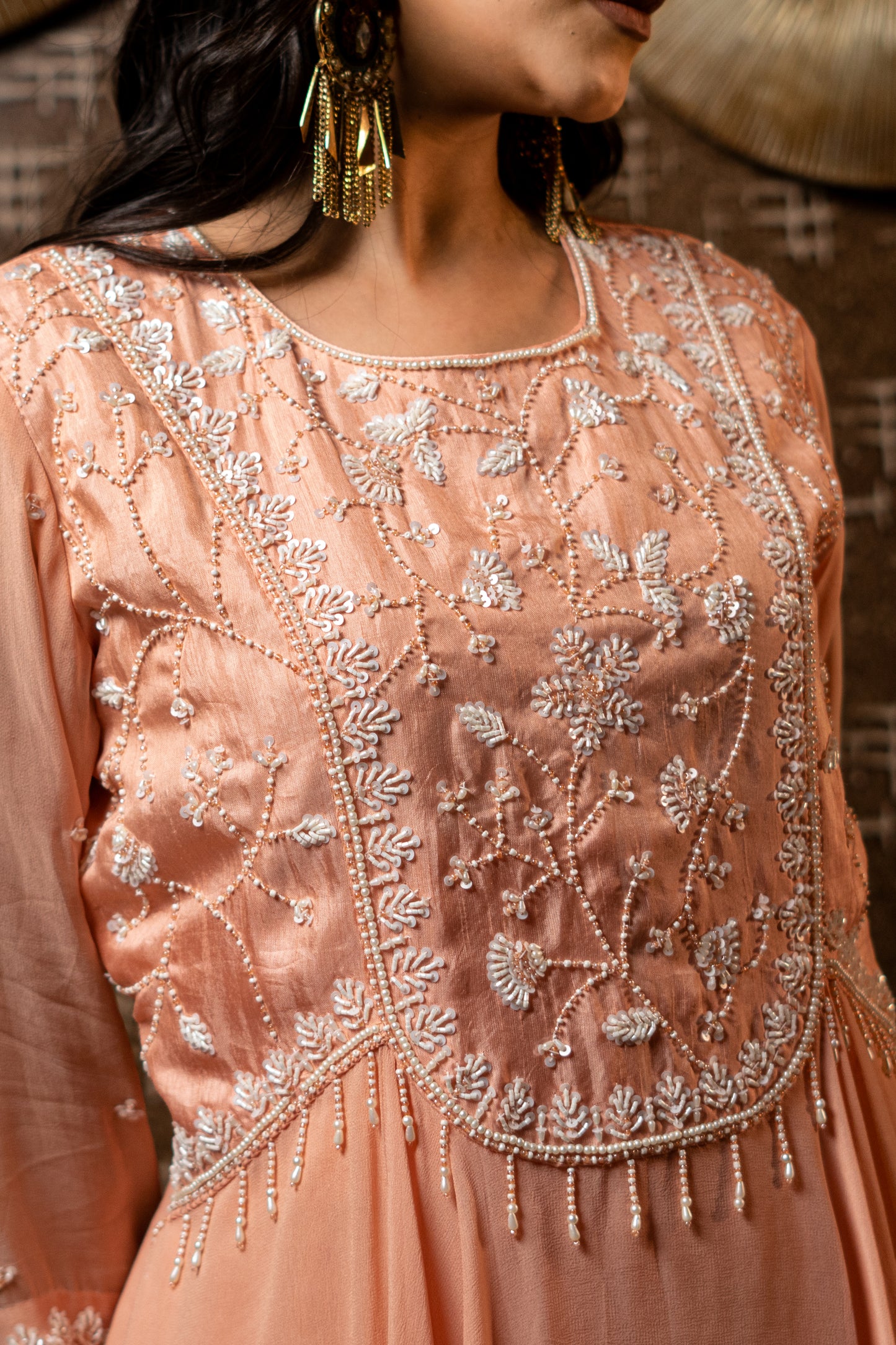 SHARARA SET WITH FLOWY PEPLUM KURTA